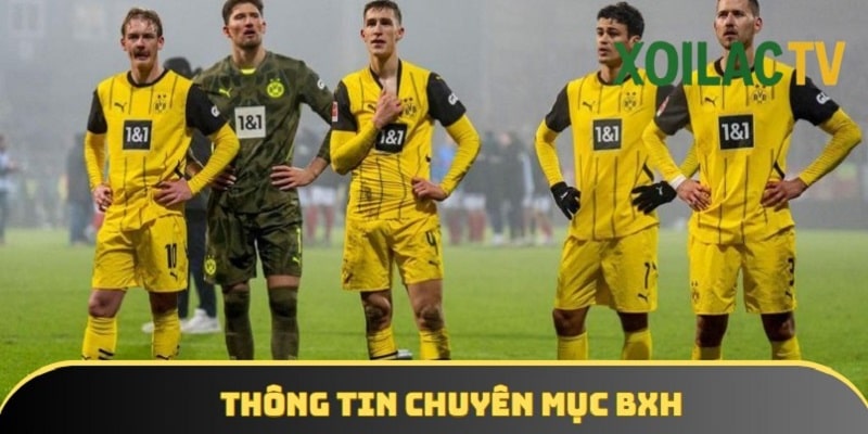 BXH luôn cập nhật nhanh chóng và chính xác thông tin