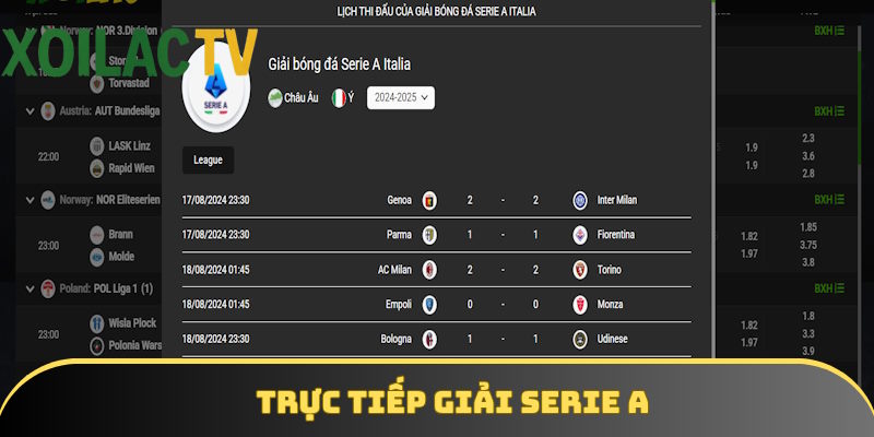 Serie A cùng nhiều sự kiện đình đám khác